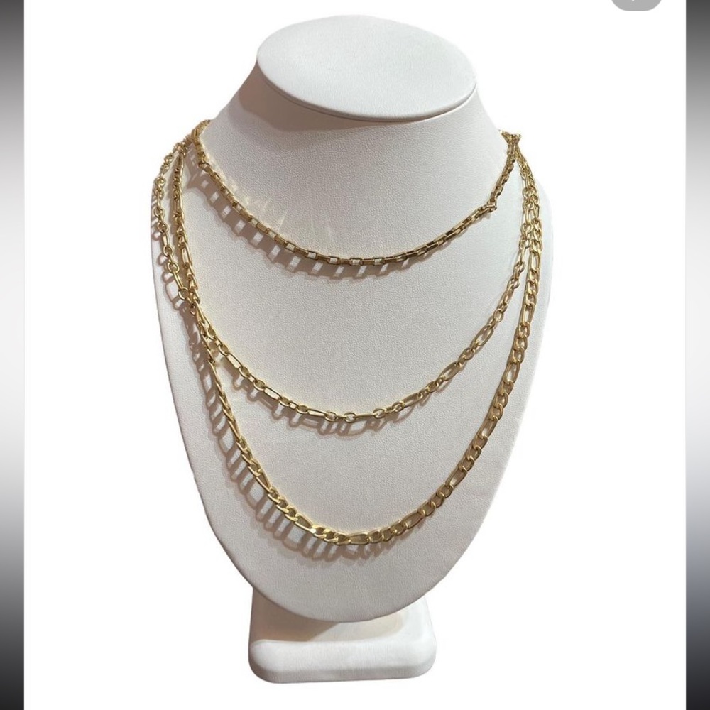 Gold-toned layered necklace, chain necklace, gold necklace, trendy jewelry